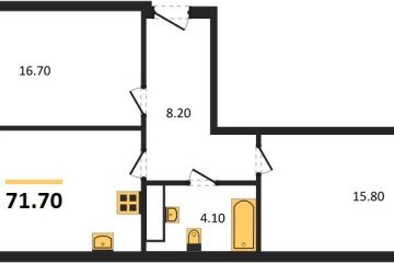 Фото №1: 2-комнатная квартира 71 м² - Краснодар, мкр. жилой комплекс Рекорд, ул. Новороссийская, 102/8к5