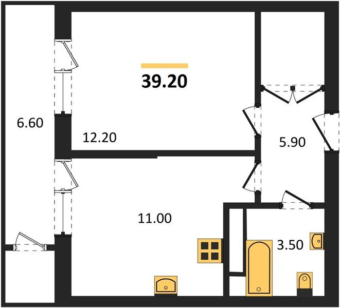 Фото №1: 1-комнатная квартира 39 м² - Краснодар, ЖК Рекорд, Карасунский внутригородской округ, Центральный внутригородской округ, Черёмушки, мкр. жилой комплекс Рекорд, ул. Новороссийская, 102/8к5