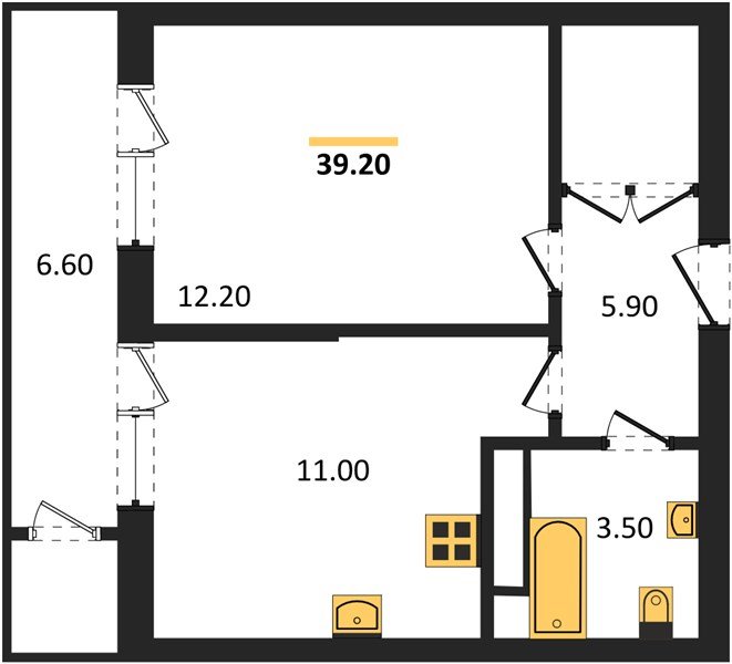 Фото №1: 1-комнатная квартира 39 м² - Краснодар, ЖК Рекорд, Карасунский внутригородской округ, Центральный внутригородской округ, Черёмушки, мкр. жилой комплекс Рекорд, ул. Новороссийская, 102/8к5