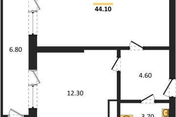 Фото №1: 1-комнатная квартира 44 м² - Краснодар, мкр. жилой комплекс Рекорд, ул. Новороссийская, 102/8к5