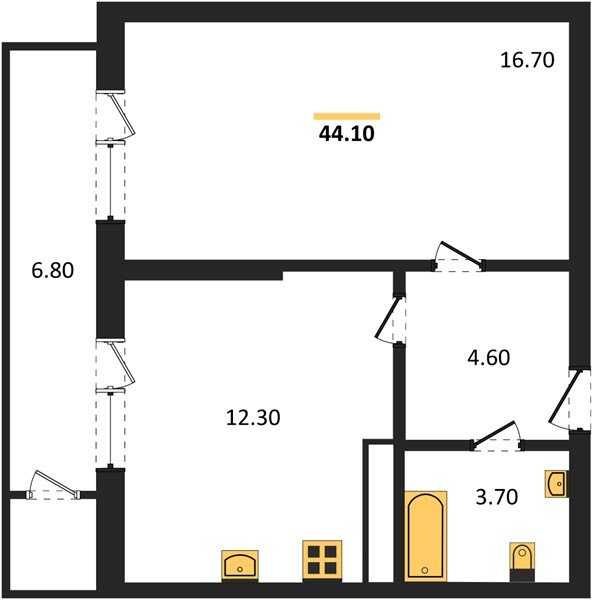 Фото №1: 1-комнатная квартира 44 м² - Краснодар, ЖК Рекорд, Карасунский внутригородской округ, Центральный внутригородской округ, Черёмушки, мкр. жилой комплекс Рекорд, ул. Новороссийская, 102/8к5