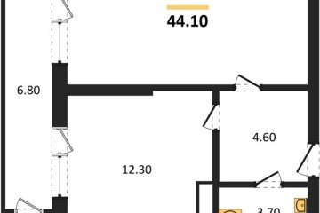 Фото №1: 1-комнатная квартира 44 м² - Краснодар, мкр. жилой комплекс Рекорд, ул. Новороссийская, 102/8к5
