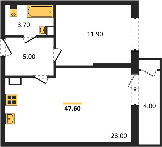 Фото №1: 1-комнатная квартира 47 м² - Краснодар, ЖК Рекорд, Карасунский внутригородской округ, Центральный внутригородской округ, Черёмушки, мкр. жилой комплекс Рекорд, ул. Новороссийская, 102/8к5