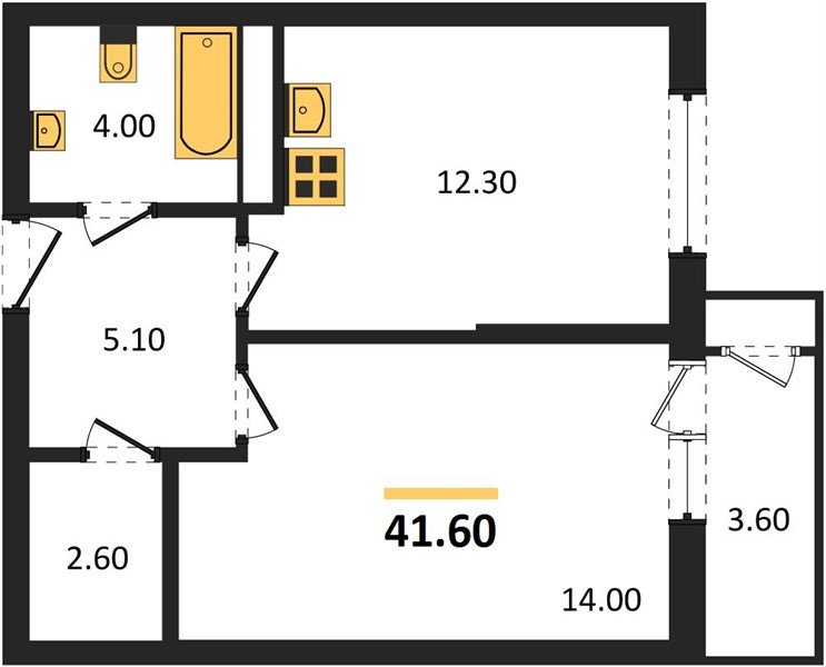 Фото №1: 1-комнатная квартира 41 м² - Краснодар, ЖК Рекорд, Карасунский внутригородской округ, Центральный внутригородской округ, Черёмушки, мкр. жилой комплекс Рекорд, ул. Новороссийская, 102/8к5