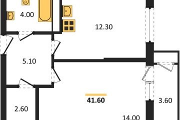 Фото №1: 1-комнатная квартира 41 м² - Краснодар, мкр. жилой комплекс Рекорд, ул. Новороссийская, 102/8к5