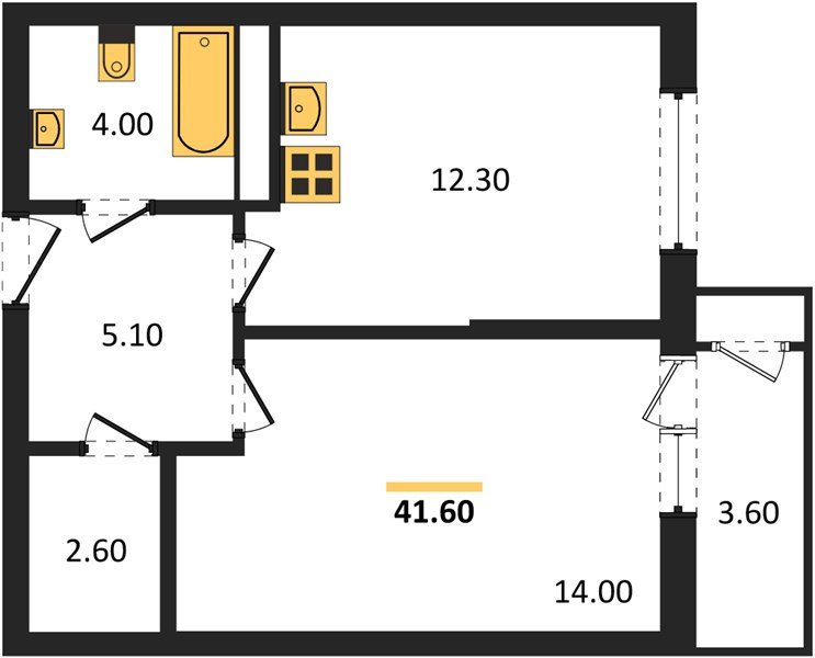 Фото №1: 1-комнатная квартира 41 м² - Краснодар, ЖК Рекорд, Карасунский внутригородской округ, Центральный внутригородской округ, Черёмушки, мкр. жилой комплекс Рекорд, ул. Новороссийская, 102/8к5