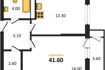 Фото №1: 1-комнатная квартира 41 м² - Краснодар, мкр. жилой комплекс Рекорд, ул. Новороссийская, 102/8к5