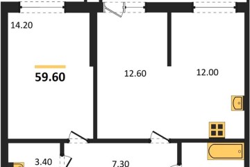 Фото №1: 2-комнатная квартира 59 м² - Краснодар, мкр. жилой комплекс Рекорд, ул. Новороссийская, 102/8к5