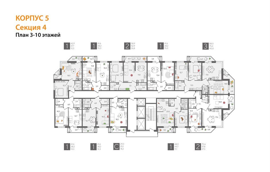 Фото №8: 3-комнатная квартира 88 м² - Краснодар, ЖК Рекорд, Карасунский внутригородской округ, Центральный внутригородской округ, Черёмушки, мкр. жилой комплекс Рекорд, ул. Новороссийская, 102/8к5