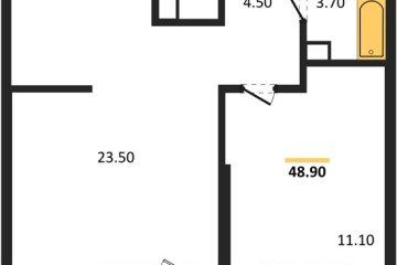 Фото №1: 1-комнатная квартира 48 м² - Краснодар, мкр. жилой комплекс Рекорд, ул. Новороссийская, 102/8к5