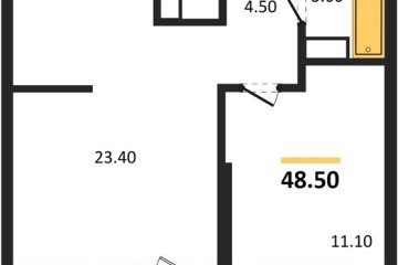 Фото №1: 1-комнатная квартира 48 м² - Краснодар, мкр. жилой комплекс Рекорд, ул. Новороссийская, 102/8к5