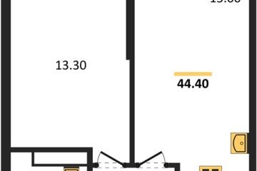 Фото №1: 1-комнатная квартира 44 м² - Краснодар, мкр. жилой комплекс Рекорд, ул. Новороссийская, 102/8к5