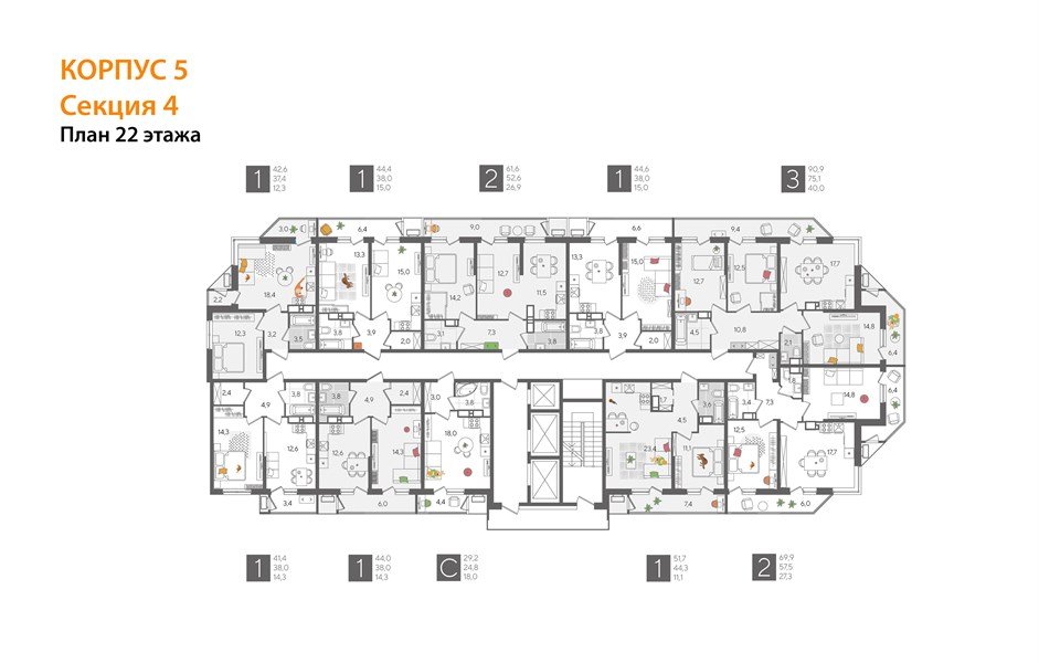Фото №8: 1-комнатная квартира 44 м² - Краснодар, ЖК Рекорд, Карасунский внутригородской округ, Центральный внутригородской округ, Черёмушки, мкр. жилой комплекс Рекорд, ул. Новороссийская, 102/8к5