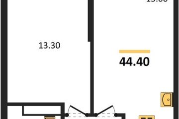 Фото №1: 1-комнатная квартира 44 м² - Краснодар, мкр. жилой комплекс Рекорд, ул. Новороссийская, 102/8к5
