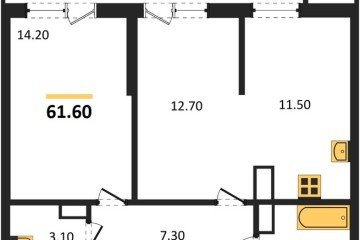 Фото №1: 2-комнатная квартира 61 м² - Краснодар, мкр. жилой комплекс Рекорд, ул. Новороссийская, 102/8к5
