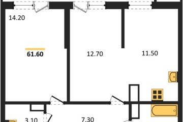Фото №1: 2-комнатная квартира 61 м² - Краснодар, мкр. жилой комплекс Рекорд, ул. Новороссийская, 102/8к5