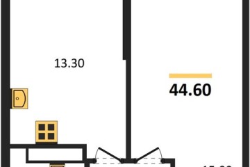 Фото №1: 1-комнатная квартира 44 м² - Краснодар, мкр. жилой комплекс Рекорд, ул. Новороссийская, 102/8к5