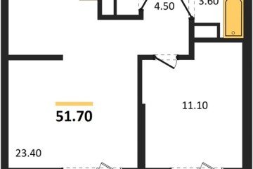 Фото №1: 1-комнатная квартира 51 м² - Краснодар, мкр. жилой комплекс Рекорд, ул. Новороссийская, 102/8к5