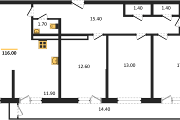 Фото №1: 4-комнатная квартира 116 м² - Краснодар, мкр. жилой комплекс Рекорд, ул. Новороссийская, 102/8к5