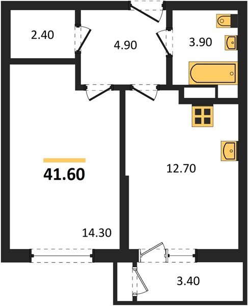 Фото №1: 1-комнатная квартира 41 м² - Краснодар, ЖК Рекорд, Карасунский внутригородской округ, Центральный внутригородской округ, Черёмушки, мкр. жилой комплекс Рекорд, ул. Новороссийская, 102/8к5