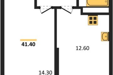 Фото №1: 1-комнатная квартира 41 м² - Краснодар, мкр. жилой комплекс Рекорд, ул. Новороссийская, 102/8к5
