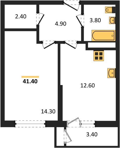 Фото №1: 1-комнатная квартира 41 м² - Краснодар, ЖК Рекорд, Карасунский внутригородской округ, Центральный внутригородской округ, Черёмушки, мкр. жилой комплекс Рекорд, ул. Новороссийская, 102/8к5