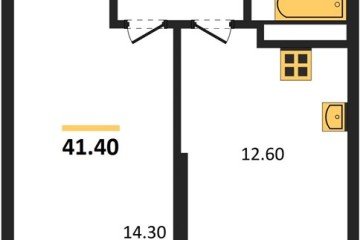 Фото №1: 1-комнатная квартира 41 м² - Краснодар, мкр. жилой комплекс Рекорд, ул. Новороссийская, 102/8к5