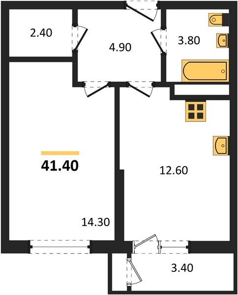 Фото №1: 1-комнатная квартира 41 м² - Краснодар, ЖК Рекорд, Карасунский внутригородской округ, Центральный внутригородской округ, Черёмушки, мкр. жилой комплекс Рекорд, ул. Новороссийская, 102/8к5