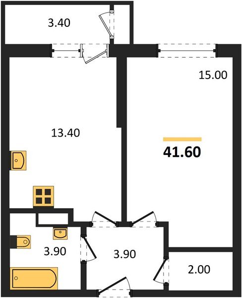 Фото №1: 1-комнатная квартира 41 м² - Краснодар, ЖК Рекорд, Карасунский внутригородской округ, Центральный внутригородской округ, Черёмушки, мкр. жилой комплекс Рекорд, ул. Новороссийская, 102/8к5