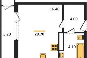 Фото №1: Студия 29 м² - Краснодар, мкр. жилой комплекс Рекорд, ул. Новороссийская, 102/8к5