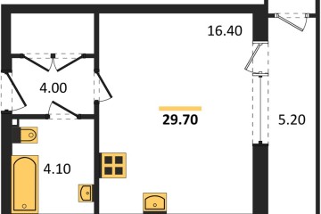 Фото №1: Студия 29 м² - Краснодар, мкр. жилой комплекс Рекорд, ул. Новороссийская, 102И