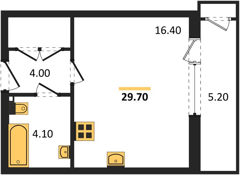 Фото №1: Студия 29 м² - Краснодар, ЖК Рекорд, Карасунский внутригородской округ, Центральный внутригородской округ, Черёмушки, мкр. жилой комплекс Рекорд, ул. Новороссийская, 102И