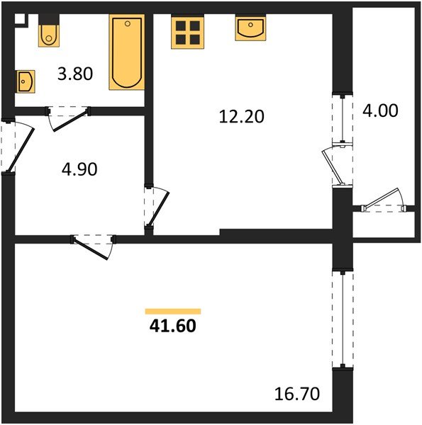 Фото №1: 1-комнатная квартира 41 м² - Краснодар, ЖК Рекорд, Карасунский внутригородской округ, Центральный внутригородской округ, Черёмушки, мкр. жилой комплекс Рекорд, ул. Новороссийская, 102И
