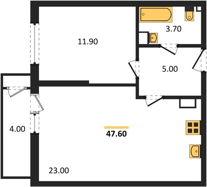 Фото №1: 1-комнатная квартира 47 м² - Краснодар, ЖК Рекорд, Карасунский внутригородской округ, Центральный внутригородской округ, Черёмушки, мкр. жилой комплекс Рекорд, ул. Новороссийская, 102И