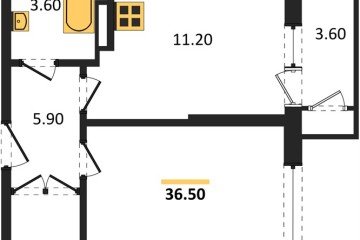 Фото №1: 1-комнатная квартира 36 м² - Краснодар, мкр. жилой комплекс Рекорд, ул. Новороссийская, 102И