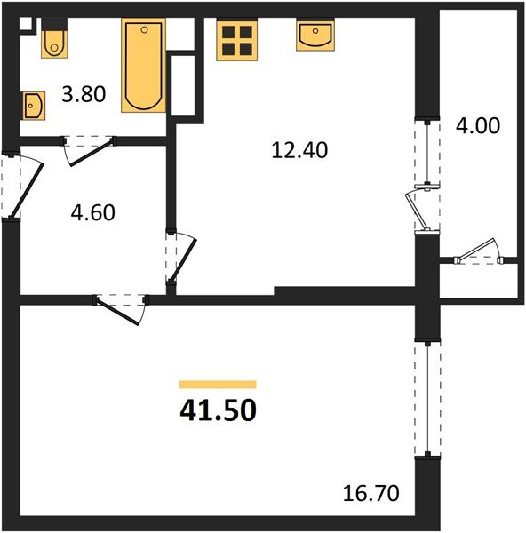 Фото №1: 1-комнатная квартира 41 м² - Краснодар, ЖК Рекорд, Карасунский внутригородской округ, Центральный внутригородской округ, Черёмушки, мкр. жилой комплекс Рекорд, ул. Новороссийская, 102И