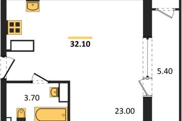 Фото №1: Студия 32 м² - Краснодар, мкр. жилой комплекс Рекорд, ул. Новороссийская, 102И