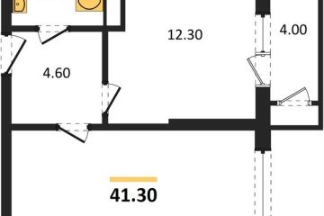 Фото №1: 1-комнатная квартира 41 м² - Краснодар, мкр. жилой комплекс Рекорд, ул. Новороссийская, 102И