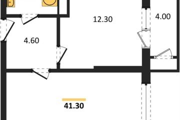 Фото №1: 1-комнатная квартира 41 м² - Краснодар, мкр. жилой комплекс Рекорд, ул. Новороссийская, 102И