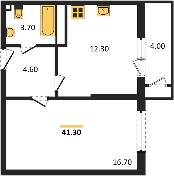 Фото №1: 1-комнатная квартира 41 м² - Краснодар, ЖК Рекорд, Карасунский внутригородской округ, Центральный внутригородской округ, Черёмушки, мкр. жилой комплекс Рекорд, ул. Новороссийская, 102И