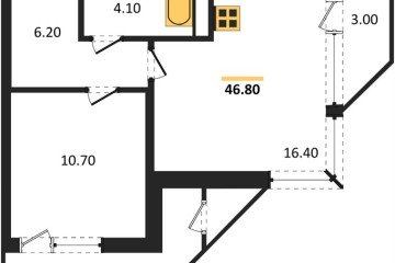 Фото №1: 1-комнатная квартира 46 м² - Краснодар, мкр. жилой комплекс Рекорд, ул. Новороссийская, 102И