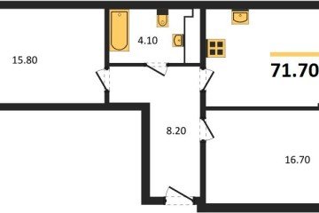 Фото №1: 2-комнатная квартира 71 м² - Краснодар, мкр. жилой комплекс Рекорд, ул. Новороссийская, 102И