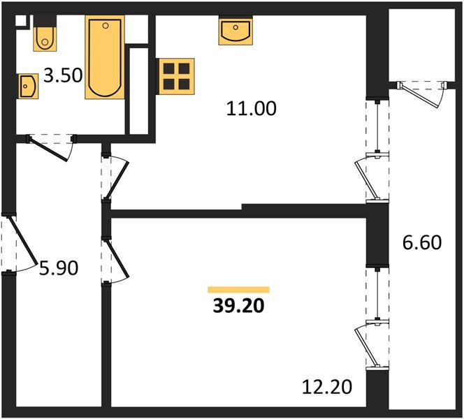 Фото №1: 1-комнатная квартира 39 м² - Краснодар, ЖК Рекорд, Карасунский внутригородской округ, Центральный внутригородской округ, Черёмушки, мкр. жилой комплекс Рекорд, ул. Новороссийская, 102И