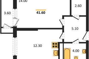 Фото №1: 1-комнатная квартира 41 м² - Краснодар, мкр. жилой комплекс Рекорд, ул. Новороссийская, 102И