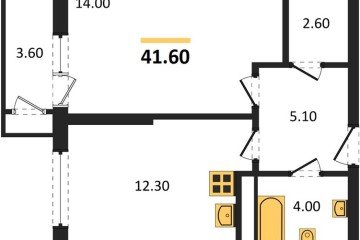 Фото №1: 1-комнатная квартира 41 м² - Краснодар, мкр. жилой комплекс Рекорд, ул. Новороссийская, 102И