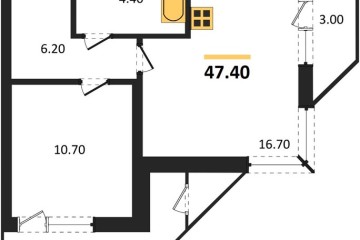 Фото №1: 1-комнатная квартира 47 м² - Краснодар, мкр. жилой комплекс Рекорд, ул. Новороссийская, 102И