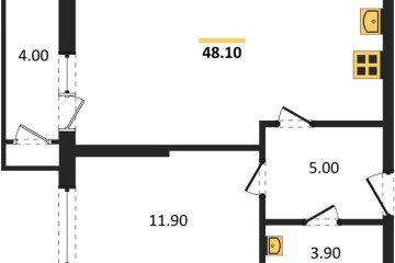 Фото №1: 1-комнатная квартира 48 м² - Краснодар, мкр. жилой комплекс Рекорд, ул. Новороссийская, 102И