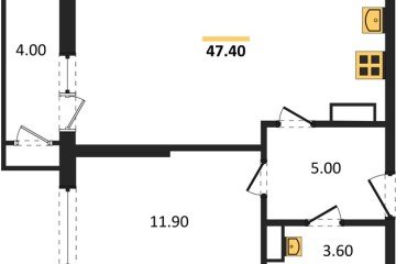 Фото №1: 1-комнатная квартира 47 м² - Краснодар, мкр. жилой комплекс Рекорд, ул. Новороссийская, 102И