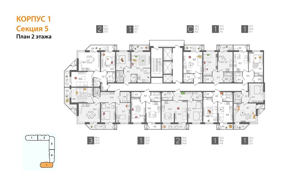 Фото №8: 1-комнатная квартира 42 м² - Краснодар, ЖК Рекорд, Карасунский внутригородской округ, Центральный внутригородской округ, Черёмушки, мкр. жилой комплекс Рекорд, ул. Новороссийская, 102И
