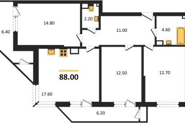 Фото №1: 3-комнатная квартира 88 м² - Краснодар, мкр. жилой комплекс Рекорд, ул. Новороссийская, 102И